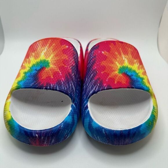 CUSHIONAIRE Women's Cloud Recovery Slide Sandals with +Comfort 8 TIE DYE - Picture 2 of 7